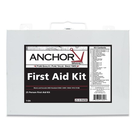 Exero 25 Person 2009 First Aid Kit, Metal EX3685708